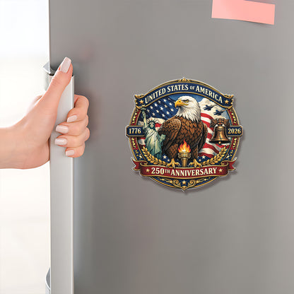 USA 1776–2026 250 Years Anniversary Fridge Magnet | Patriotic Eagle Liberty Fridge Magnet 684543