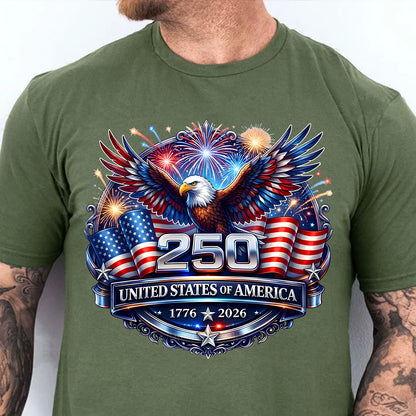 USA 250 Years Anniversary Shirt | Patriotic Eagle 1776–2026 Sweatshirt | 4th of July Independence Day Tee 684222