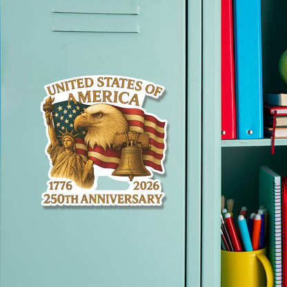 250 Years Anniversary USA Acrylic Fridge Magnets, 4th of July Fridge Magnets, Patriotic 1776–2026 Magnets 683040