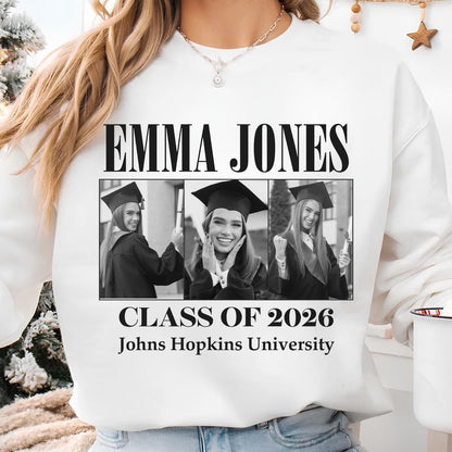 Live Preview Custom Graduation Tee - Class of 2026 - Senior 2026 - Personalized Photo Graduation Shirt C889