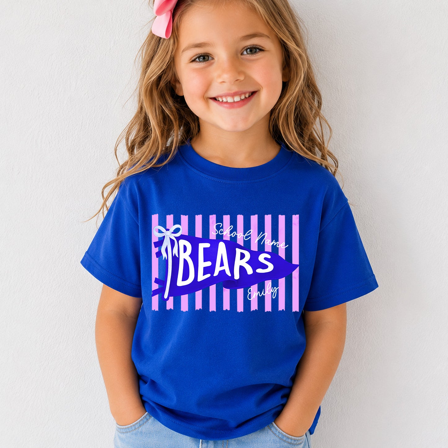 Personalized School Mascot Kids Shirt, Custom School Spirit Tee, Preppy Game Day Shirt 685703