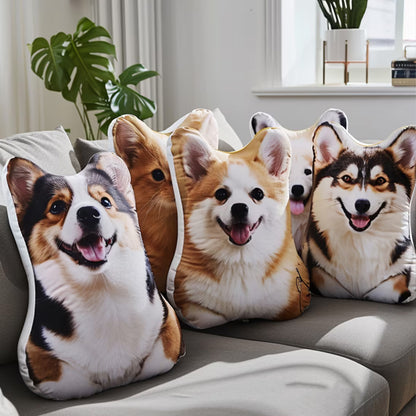Personalized Pet Shaped Pillow, Custom Photo Dog Cat Pillow, Pet Portrait Memorial Gift for Pet Lovers 686444 WFD