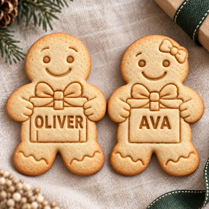 Personalized Gingerbread Cookie Cutter & Stamp, Custom Name Christmas Baking Tool, Holiday Gift for Bakers 686985 WFD
