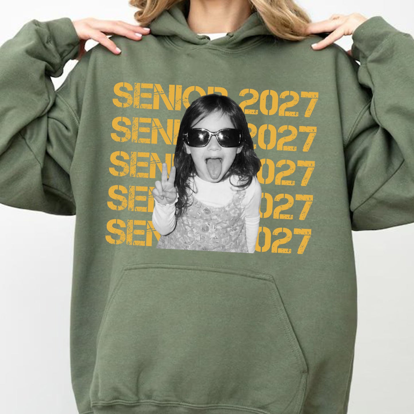 Personalized Senior 2027 Photo Shirt, Custom Class of 2027 Graduation Tee, Senior Portrait Keepsake Gift 685685