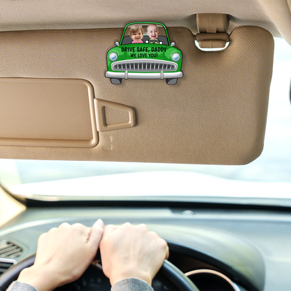 Personalized Baby Face Car Visor Clip, Custom Kid Photo Drive Safe Daddy Visor Clip, Father's Day Gift 685047