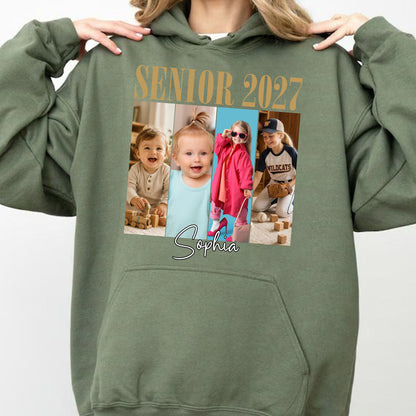 Custom Photo Senior 2027 Shirt, Personalized Class of 2027 Graduation Tee, Senior Keepsake Gift 685724