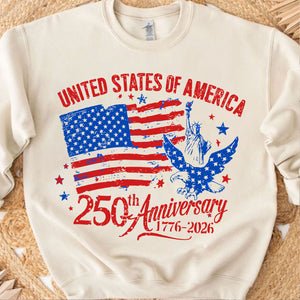 USA 250 Years Anniversary 1776-2026 Shirt | Patritoic US Flag Eagle Liberty Tee | Independence Day T-Shirt 684343