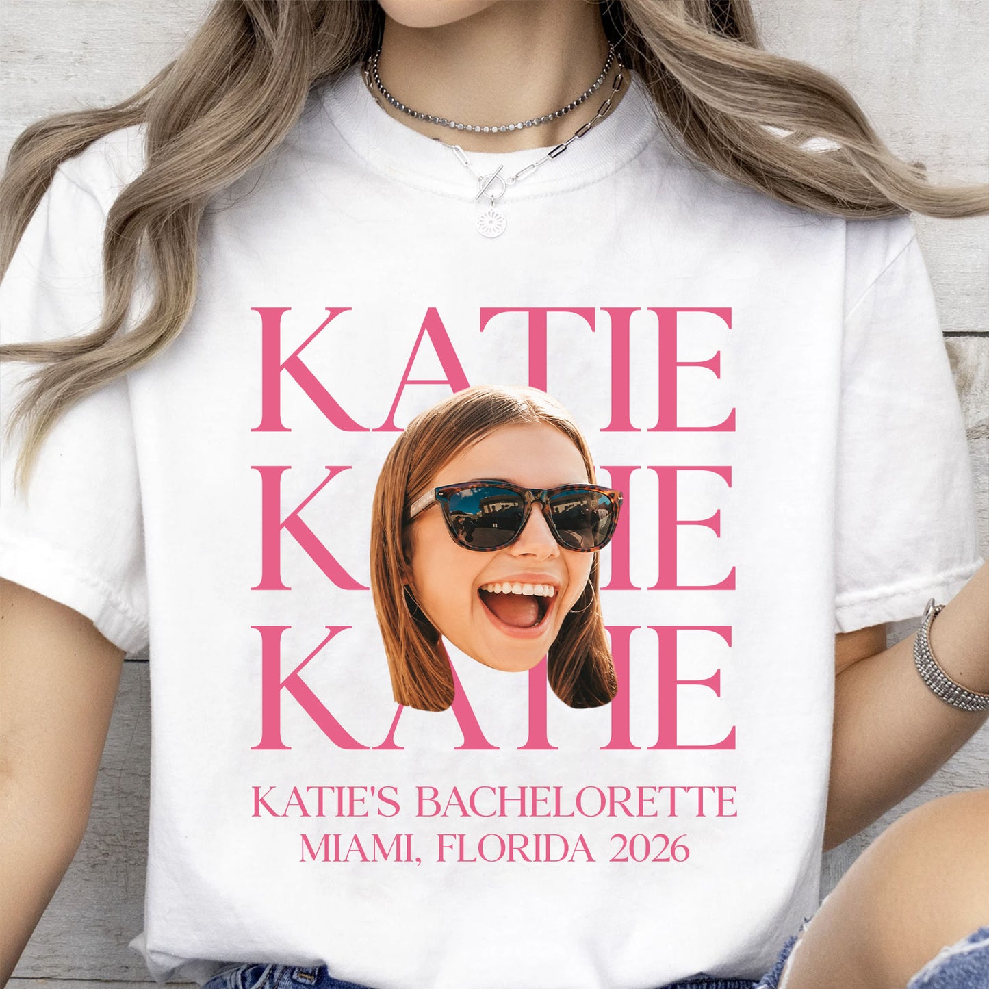 Custom Face Bachelorette Party Shirt, Personalized Bridal Party Tee, Bride Squad Shirt 685711