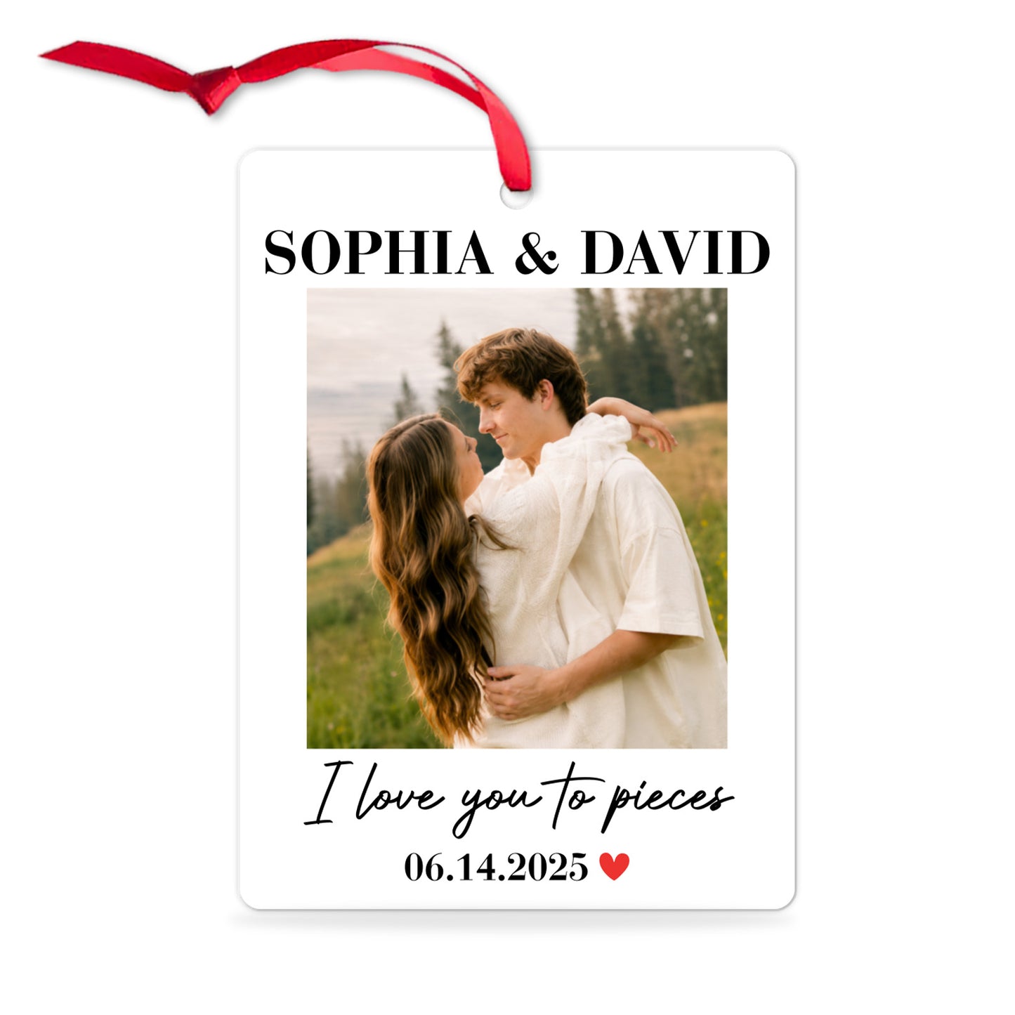 Custom Photo Couple Acrylic Ornament, Personalized Anniversary Christmas Ornament 685985
