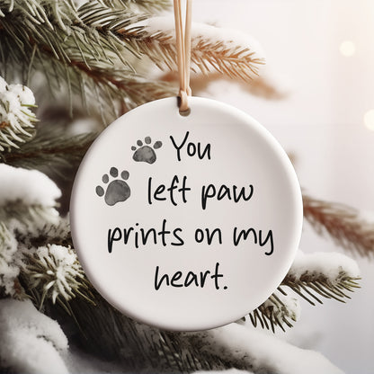 Personalized Pet Memorial Ceramic Ornament, Custom Photo Dog Cat Ornament, Pet Loss Gift 685930