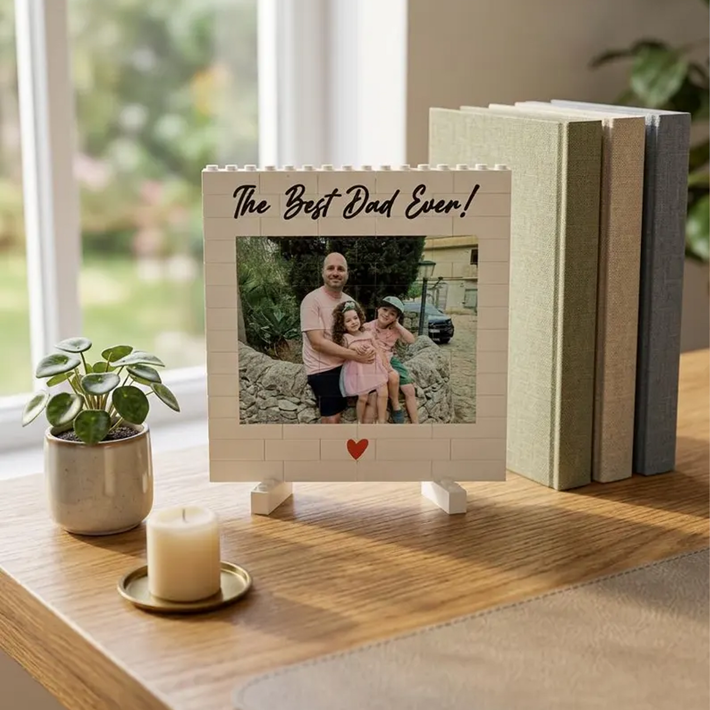 Personalized Photo Building Brick Blocks for Dad, Custom Daddy Building Block Keepsake, Father's Day Gift 685038