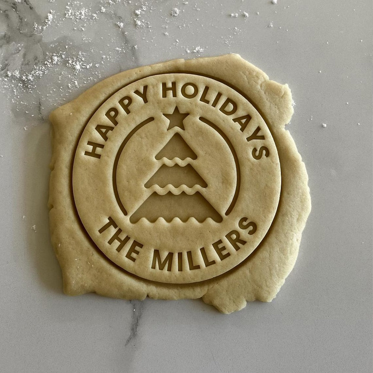 Personalized Christmas Cookie Stamp & Cutter, Custom Family Name Baking Tool, Christmas Gift for Bakers 686946 WFD
