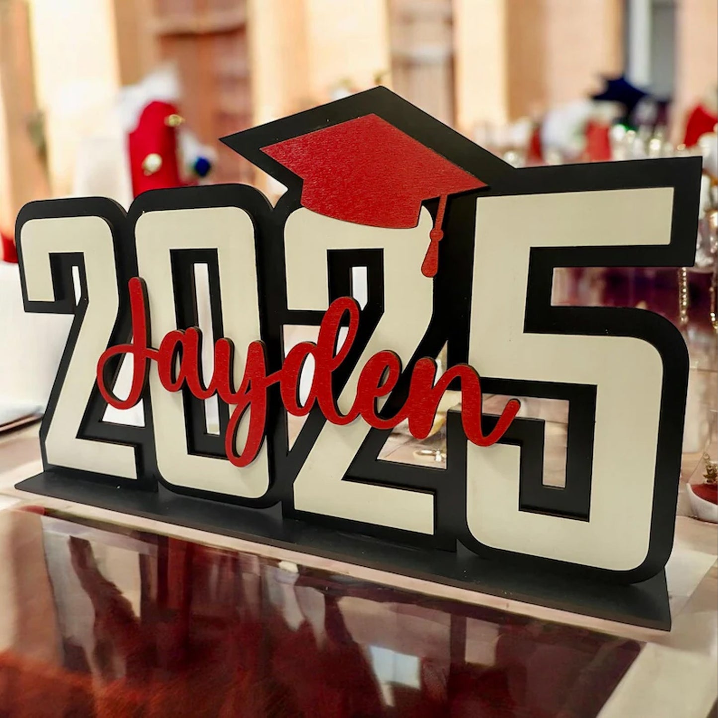 Personalized Graduation 2026 Table Centerpiece, Custom Name Senior Sign, Photo Prop Party Decor 684882