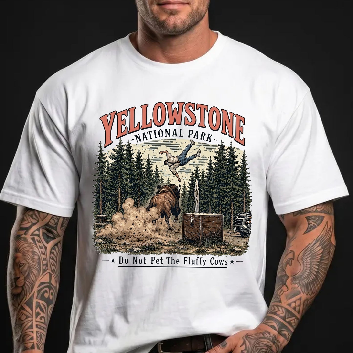 Do Not Pet The Fluffy Cows Bright Shirt, Yellowstone National Park Tee, Funny Bison Nature Lover Gift 685648