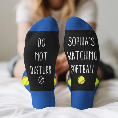 Personalized Do Not Disturb Sports Socks, Custom Name Football Soccer Baseball Gift for Men 686433 WFD