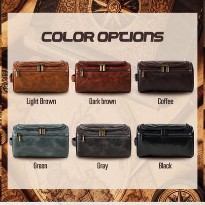 Personalized Leather Toiletry Bag, Laser Engraved Dopp Kit, Groomsmen Travel Bag Gift for Him 686534 WFD