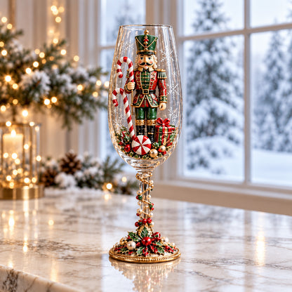 Christmas Stemless Champagne Glasses Set, Festive Holiday Drinking Glasses, Christmas Gift Set 686696 WFD