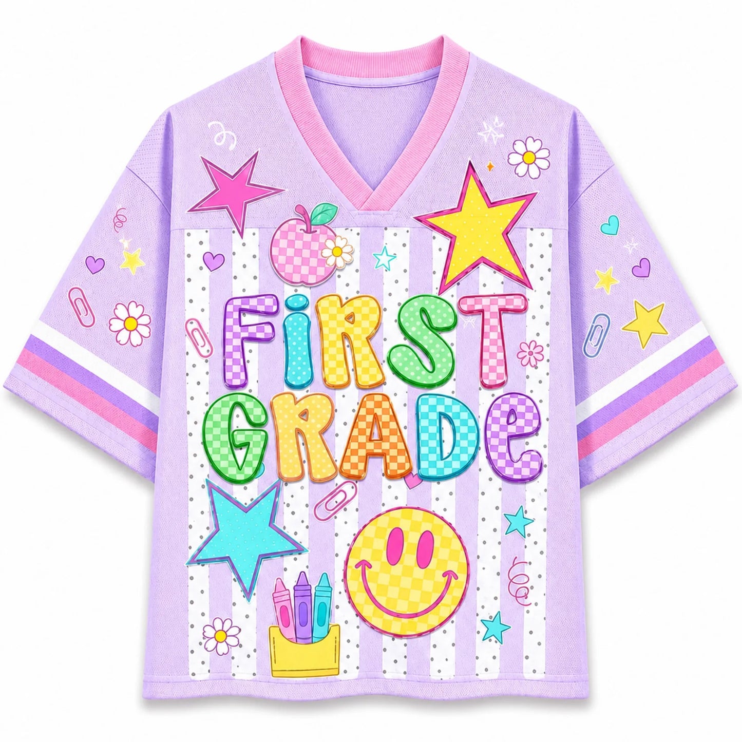 Personalized Teacher Football Jersey, Custom Grade Level Name & Number Shirt, Retro Back to School Gift 685676 WFD