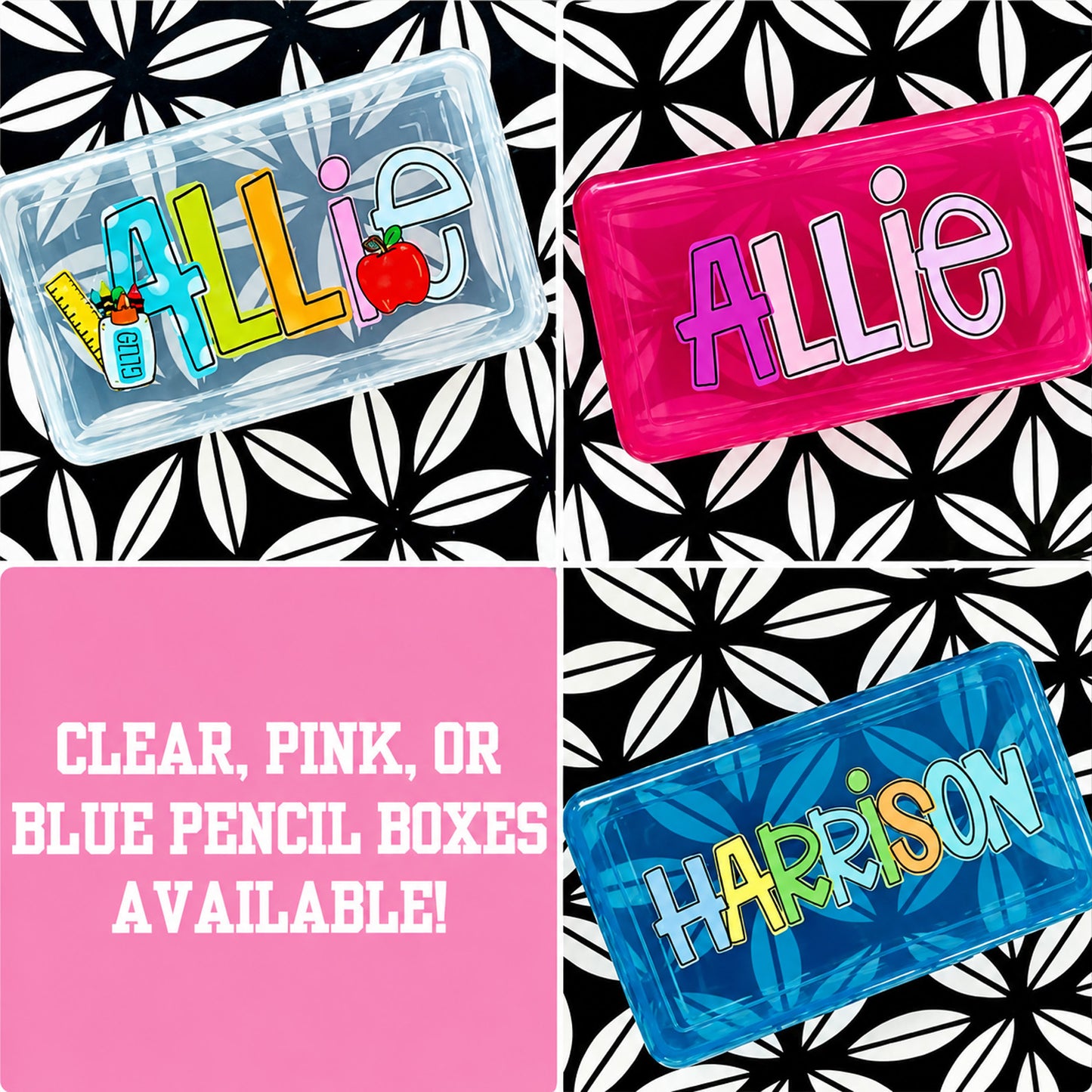 Personalized Pencil Boxes, Pencil Pouch, Custom Pocket Folder with Prongs, Zipper Pouch, Back to school Gift 685367