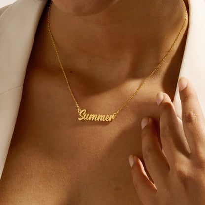 Custom Name Necklace 18K Gold Plated, Personalized Name Jewelry Gift for Her, Mothers Day Gift 684803