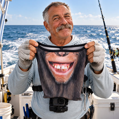 The Bass Face Fishing Mask, Funny Fish Face Neck Gaiter, Bass Fishing Gift for Men Anglers 686471