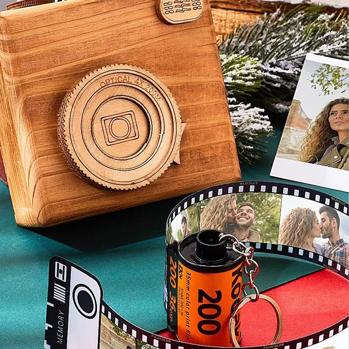 Custom Photo Film Roll Keychain, Personalized Camera Roll Picture Keychain, Romantic Couple Gift 686210 WFD