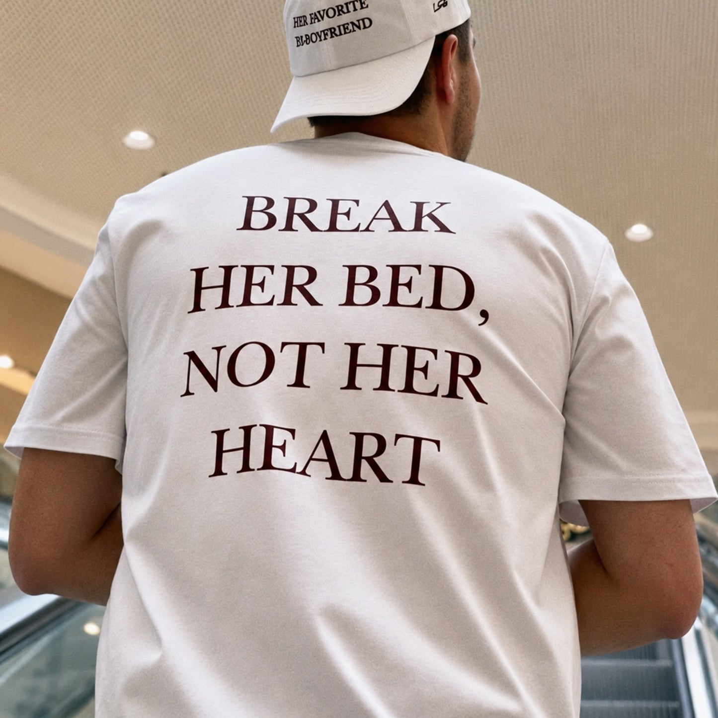 Break Her Bed Not Her Heart Back Shirt, Funny Adult Humor Graphic Tee, Bachelor Party Gag Gift 685544