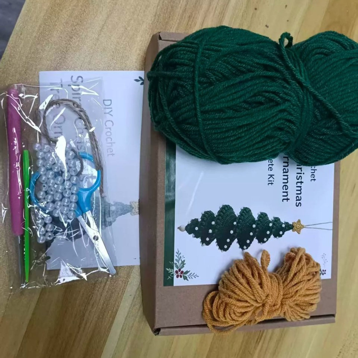Christmas Tree Cutlery Holder DIY Crochet Kit, 8 Designs, Christmas Table Decor, Handmade Holiday Gift 686870 WFD