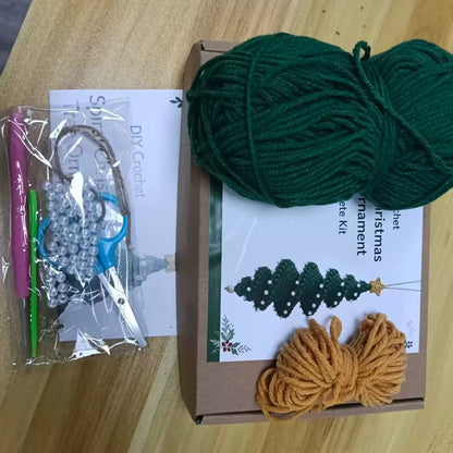 Christmas Tree Cutlery Holder DIY Crochet Kit, 8 Designs, Christmas Table Decor, Handmade Holiday Gift 686870 WFD