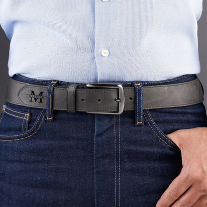 Personalized Funny Couple Leather Belt for Men, Custom Hidden Message Leather Belt, Romantic Gift for Him 686493 WFD