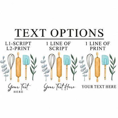 Personalized Baking Utensils Kitchen Towel, Custom Name Waffle Weave Dish Towel, Housewarming Gift 686643 WFD