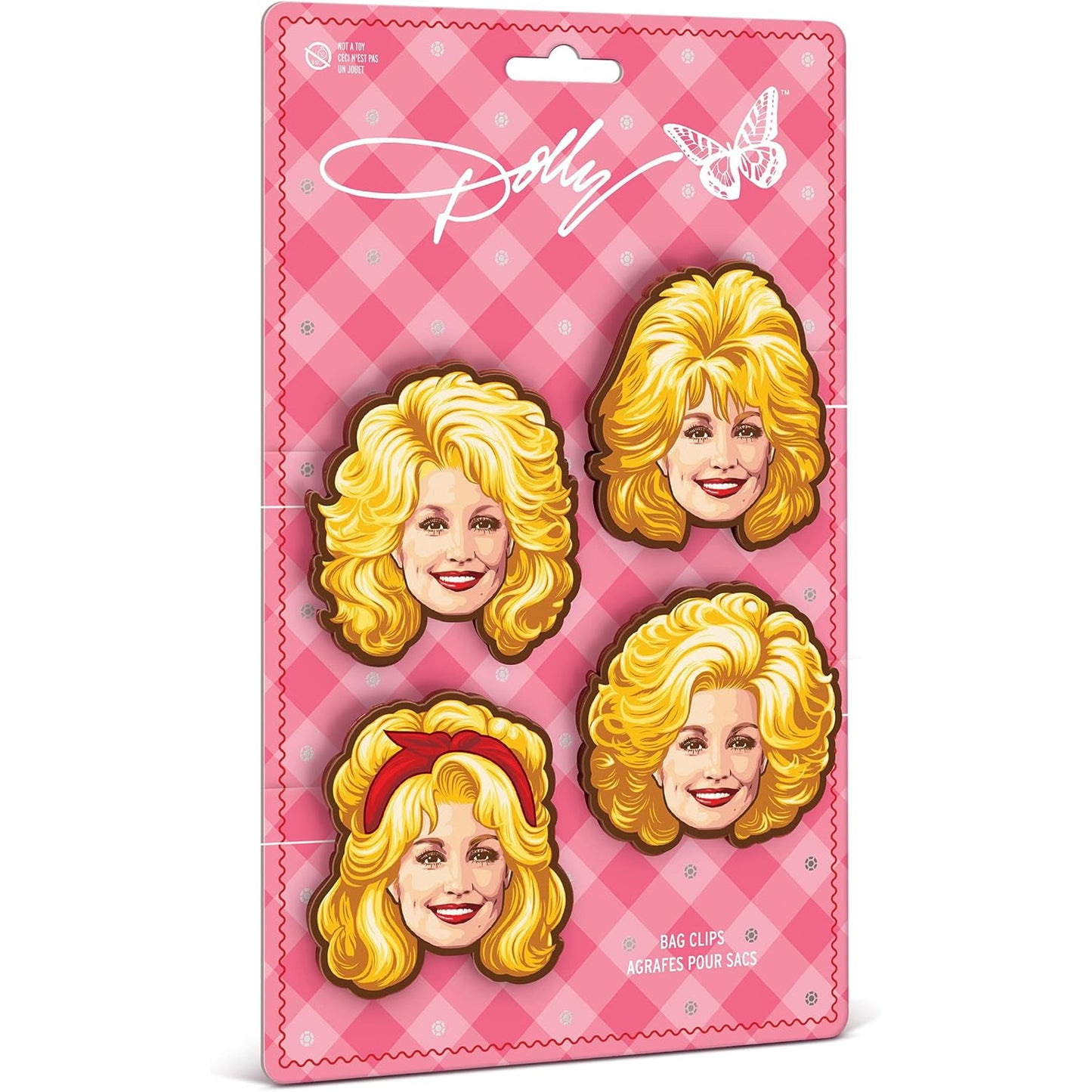 Dolly Parton Bag Clips Set of 4, Dolly-Inspired Iconic Hairstyle Food Storage Clips, Country Music Fan Gift 686183 WFD