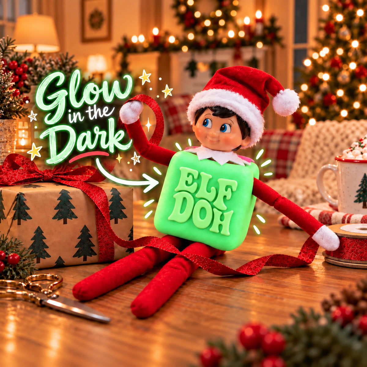 ElfDoh Squishy Elf Costume, 3D Printed Christmas Elf Outfit, Funny Squishy Inspired Elf Accessory 686603 WFD