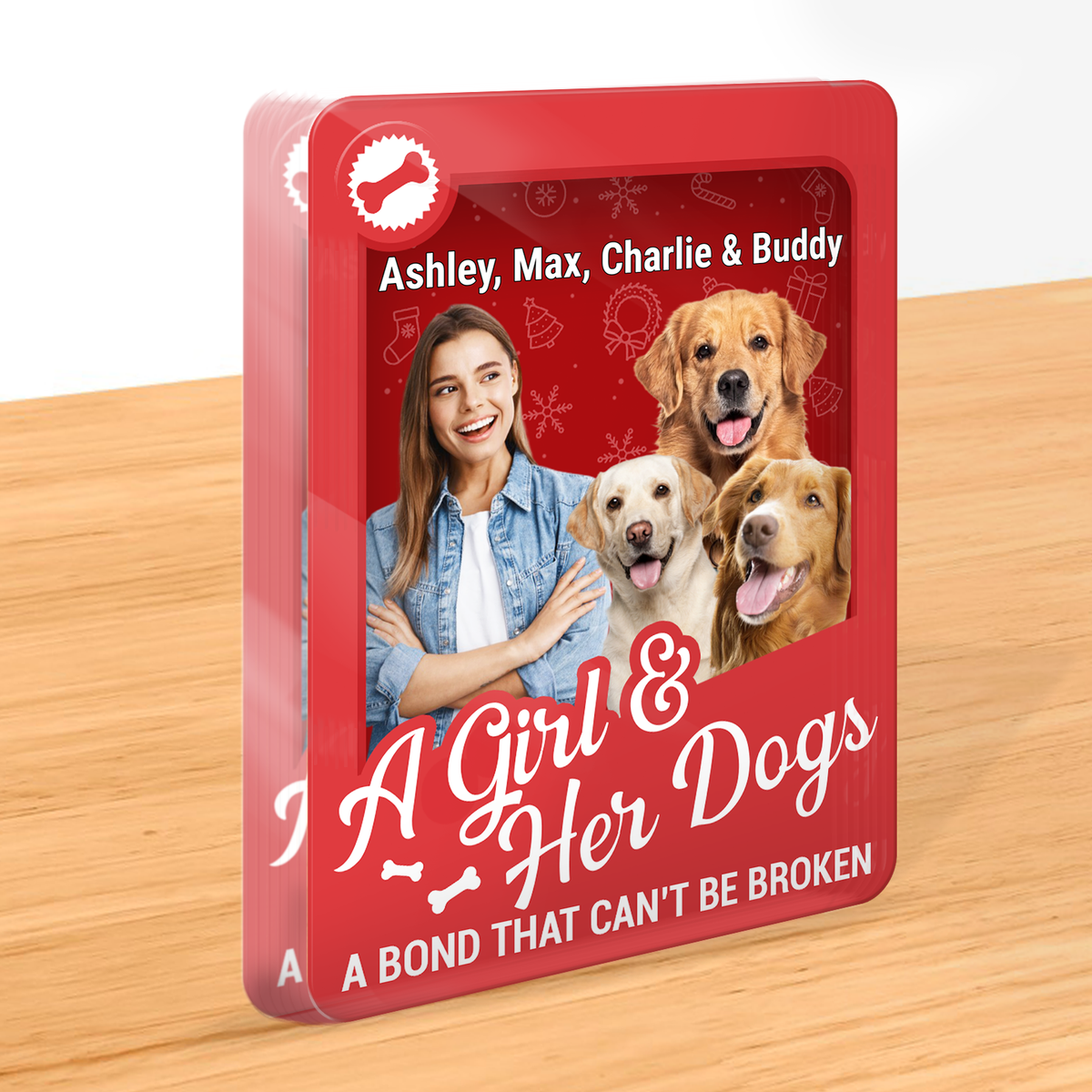 Custom Dog Cat Photo Has Unbreakable Bond Toy Box Acrylic Block Plaque | Personalized Acrylic Plaque 683707