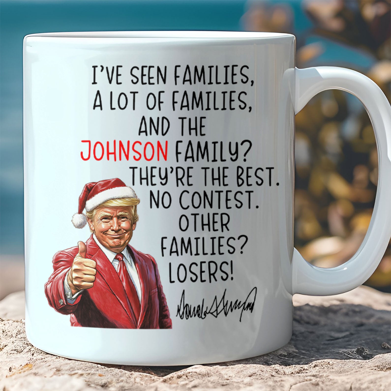 Personalized Family Name Donald Trump Mug | Funny Trump Coffee Mug | White Mug Accent Mug 683758 – GOP