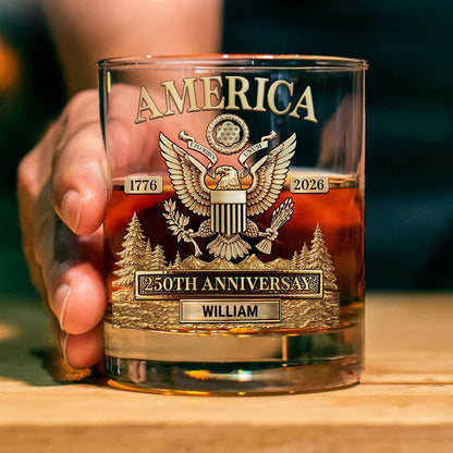 250 Years Anniversary Whiskey Decanter Set | Patriotic Eagle 1776–2026 Whiskey Bottle Whiskey Glass 684234