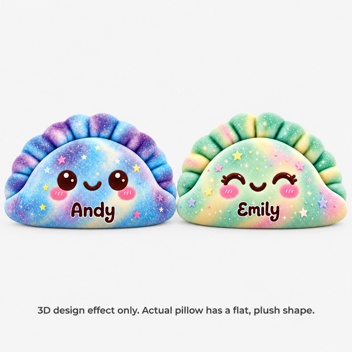 Personalized Rainbow Starry Dumpling Pillow, Custom Name Cute Plush Cushion, Kids Gift 686811 WFD