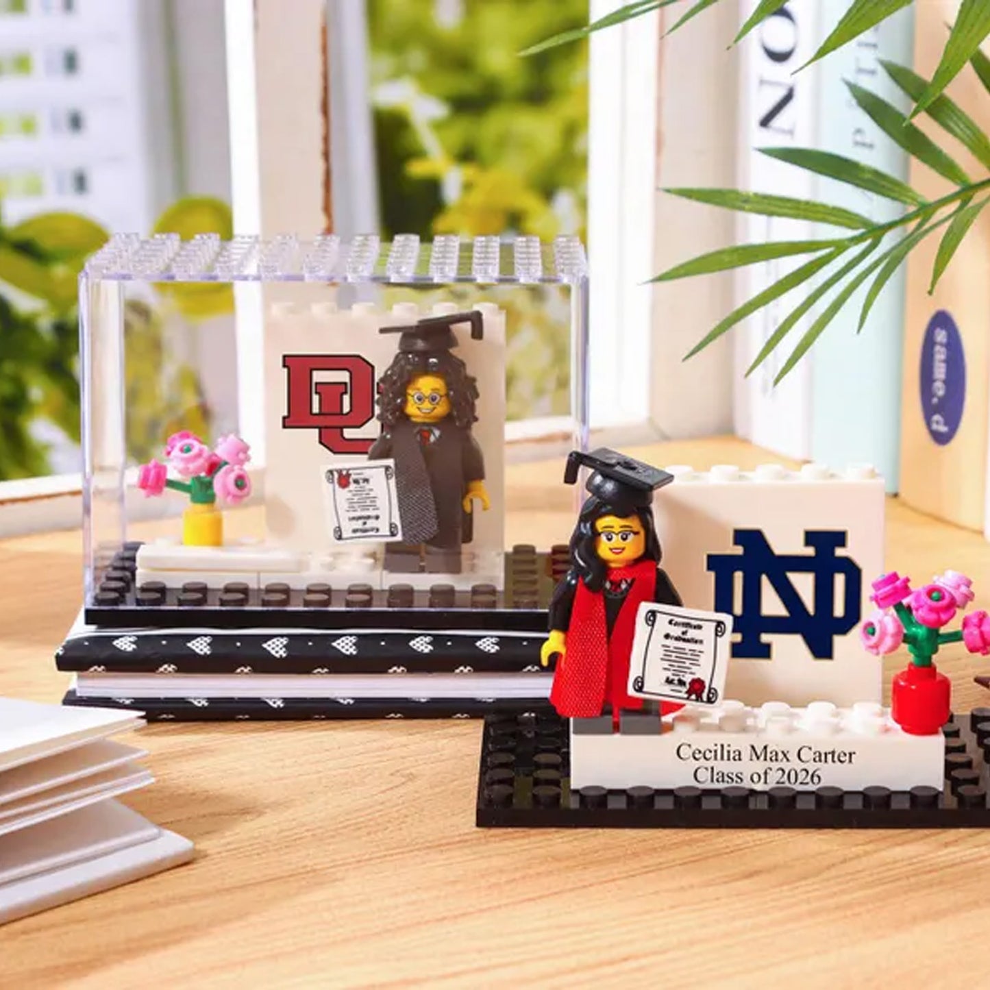 Personalized LEGO Class of 2026 Mini Figure, Custom School Logo Name Graduation Keepsake Gift 685020