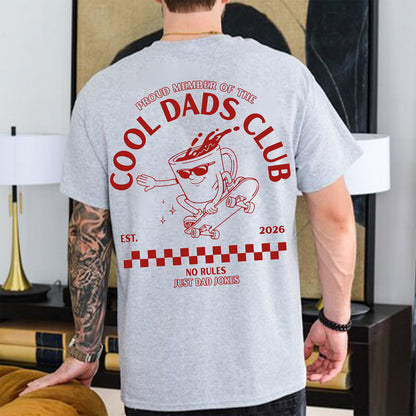 Personalized Cool Dads Club Backside Shirt, No Rules Just Dad Jokes T-Shirt, Funny Father’s Day Gift for Dad 684945