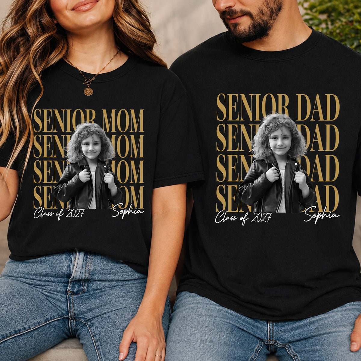 Personalized Senior Mom Shirt, Custom Photo Class of 2027 Graduation Shirt, Proud Parent Graduation Gift 685654