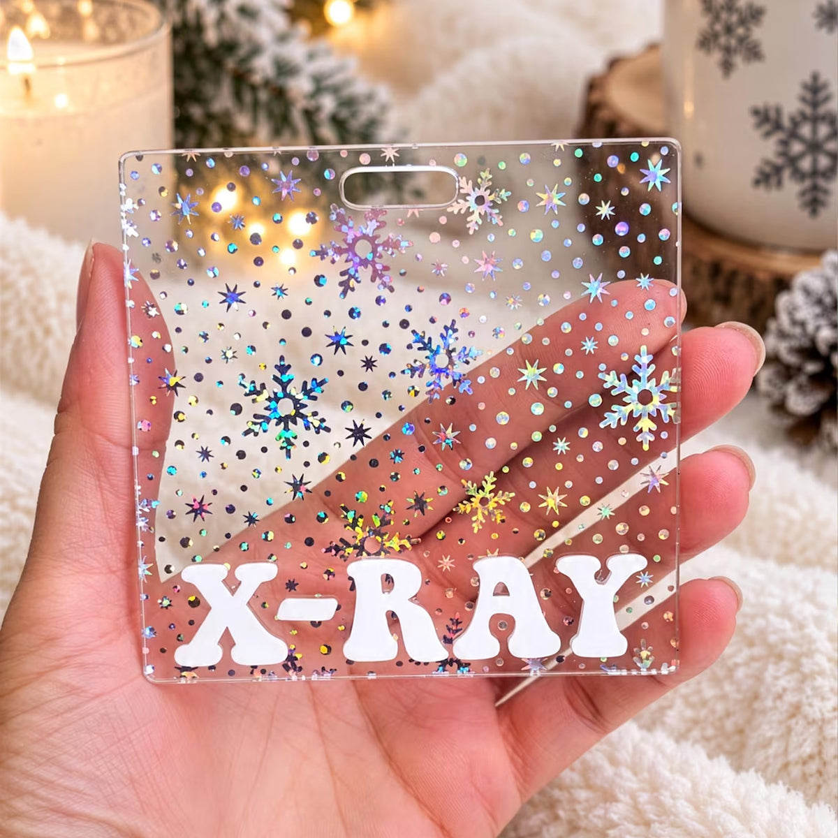Personalized Christmas X-Ray Markers & Badge Buddy Set, Custom Initial Radiology Markers and Holiday Badge 686998-3 WFD