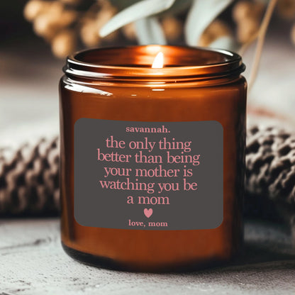 Personalized To My Daughter Candle Gift, New Mom Gift, Custom Name Candle, Mothers Day Gift 684859