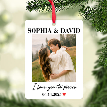 Custom Photo Couple Acrylic Ornament, Personalized Anniversary Christmas Ornament 685985