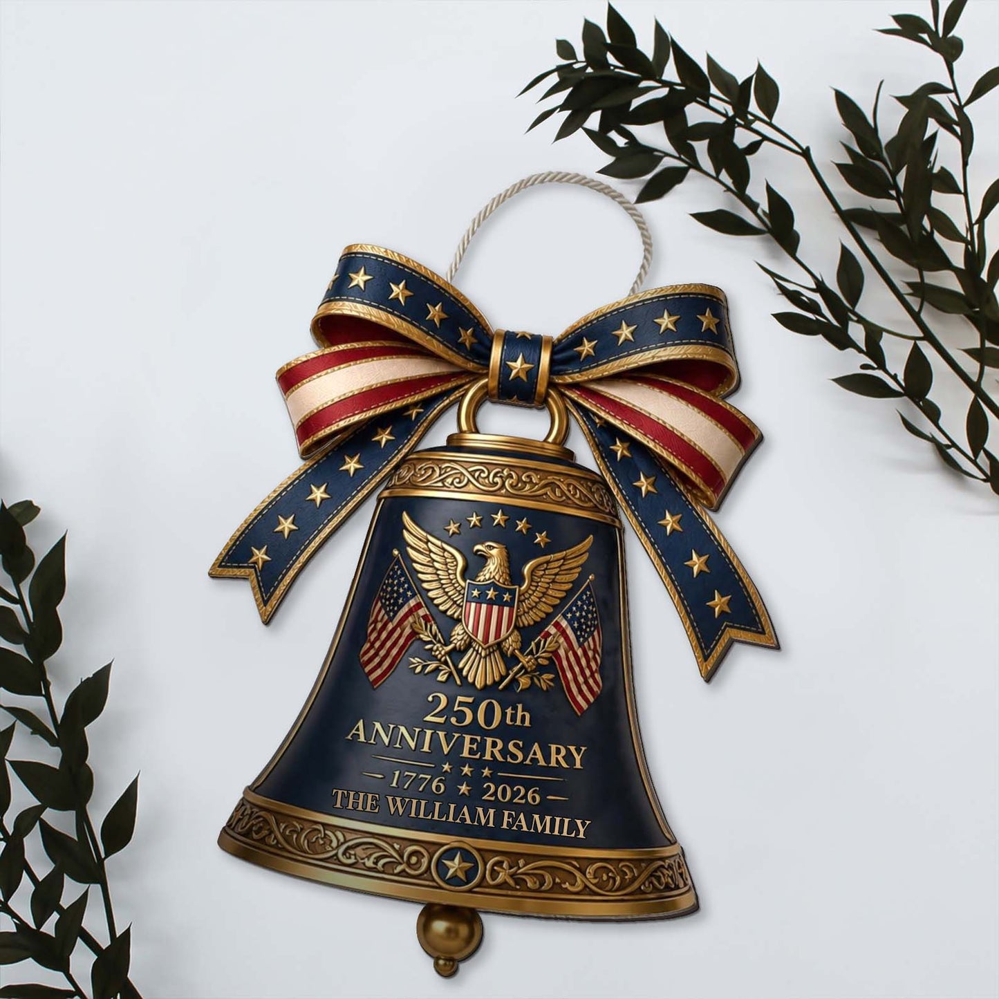 Personalized 250 Years Liberty Bell Wood Sign, Custom Patriotic Door Hanger, 1776–2026 Decor 684967