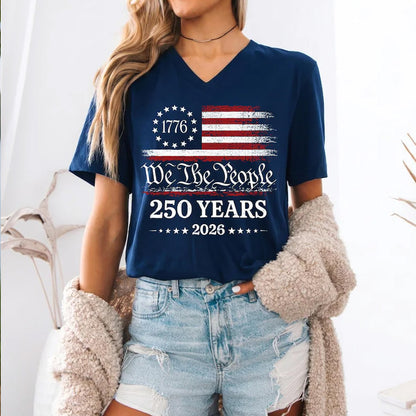 250 Years America Anniversary Dark Shirt, Patriotic USA Flag Tee, We The People Independence Day Shirt 685297 WFD