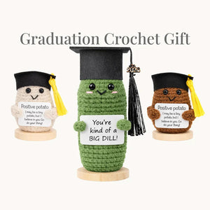 Personalized 2026 Graduation Crochet Gift, Big Dill Pickle Stand, Positive Potato Keepsake 685070
