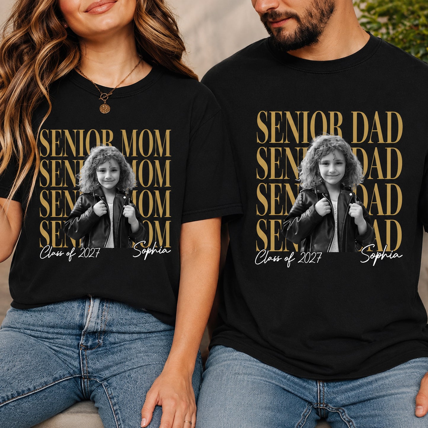 Personalized Senior Mom Shirt, Custom Photo Class of 2027 Graduation Shirt, Proud Parent Graduation Gift 685654 WFD