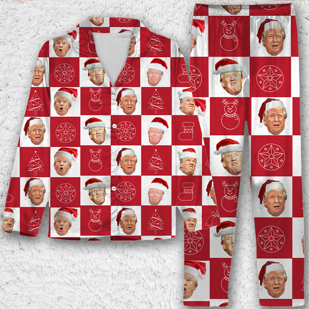 Funny Trump Santa Pajamas, President Donald Trump Pajamas, Trump Pajamas For Christmas 683382 - GOP