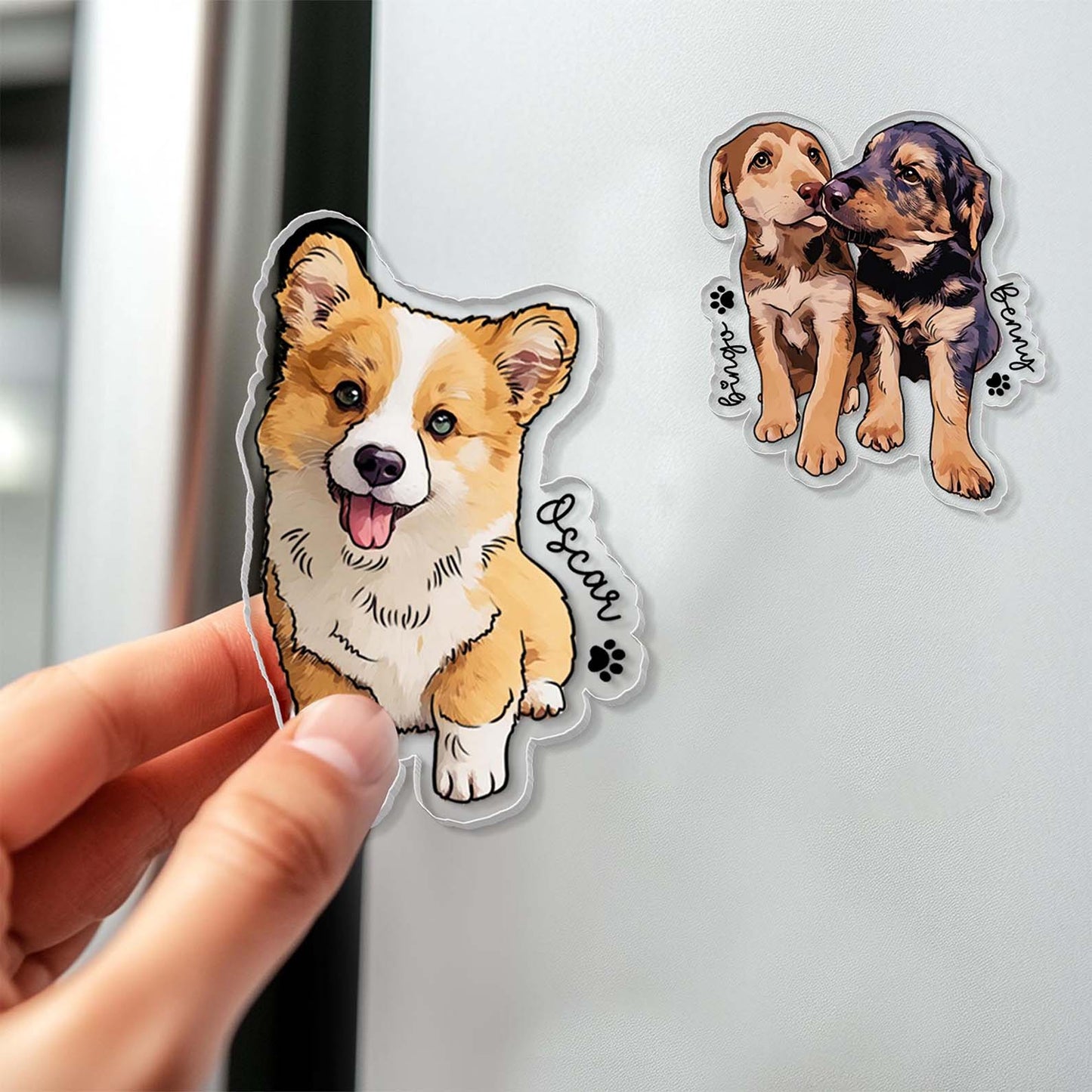 Custom Photo Magnet, Personalized Pet Photo Magnet, Pet Fridge Magnet, Gift for Pet Lovers BX25