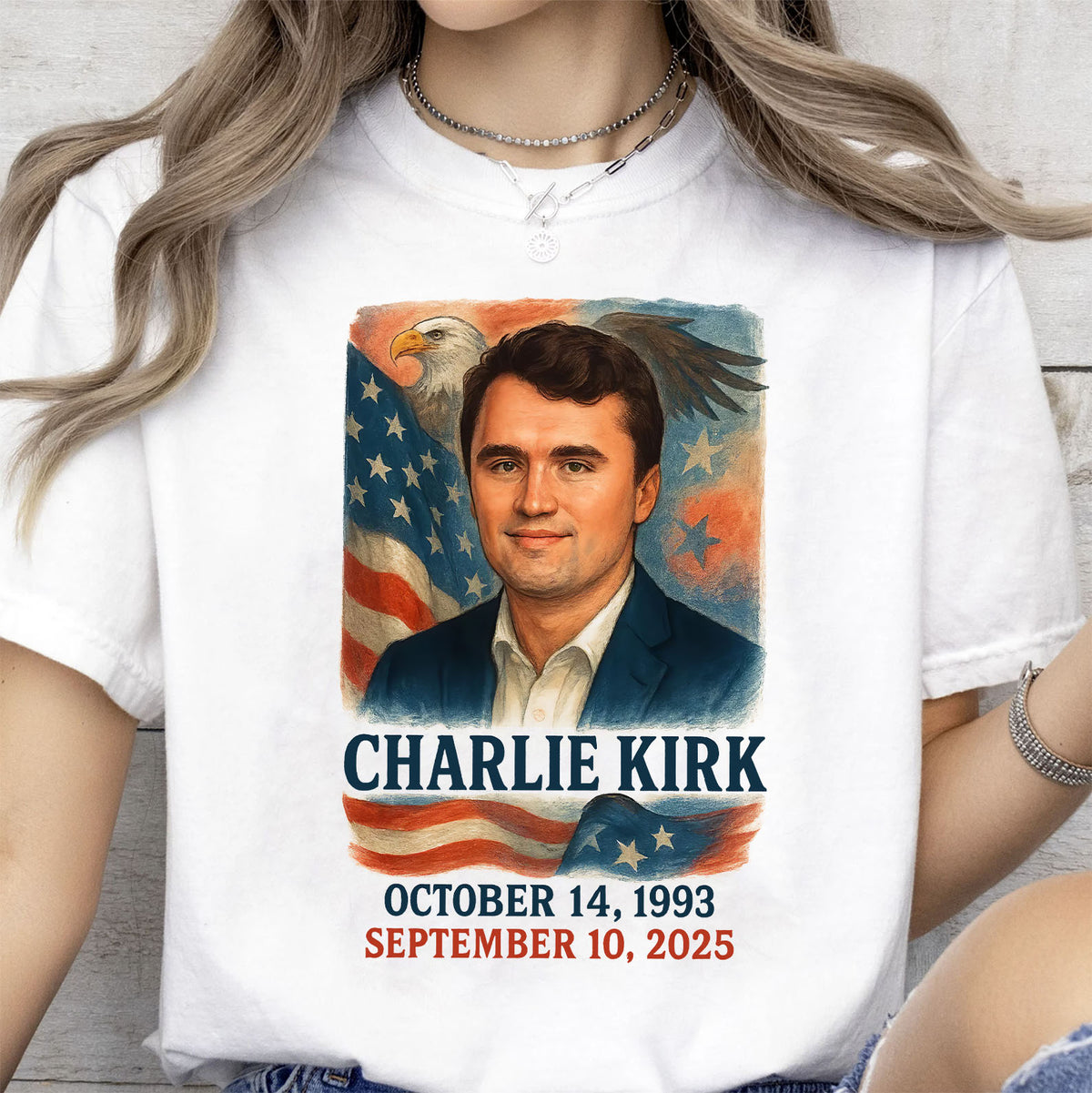 In Memory of Charlie Kirk Shirt | A True Patriot Memorial Tee | Human Rights T-Shirt | Conservative Free Speech Shirt 682841